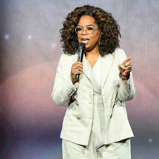 Oprah Winfrey speaking on stage